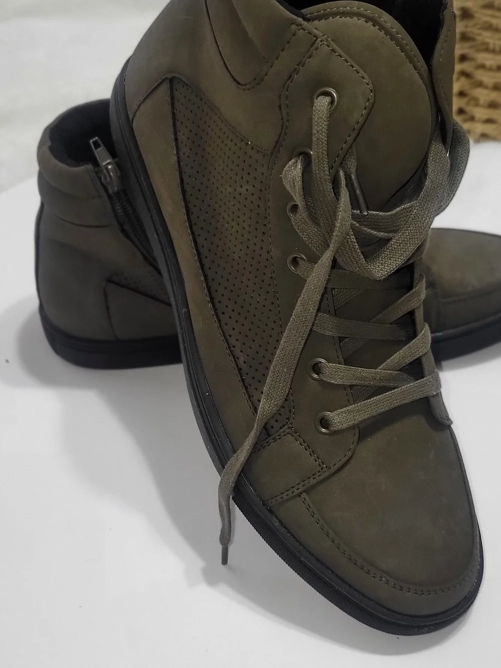 Unlisted Olive Green and Black High-Top Casual Boots